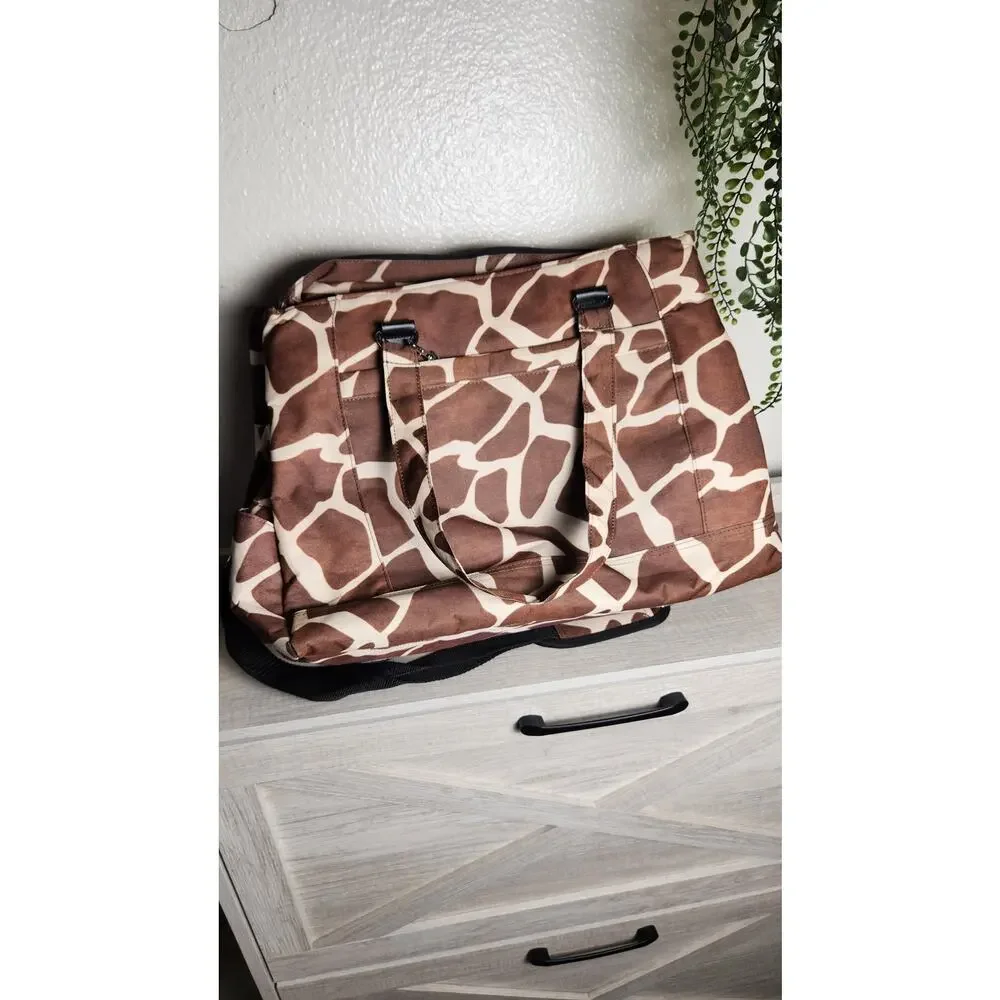 TRAVEL TREND Giraffe print travel tote bag 18